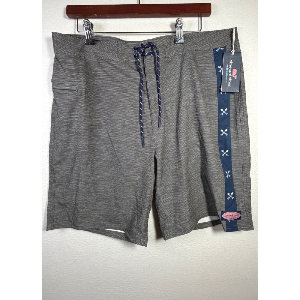 Vineyard Vines Boardshort Mens 36 Condor New Heathered Fineline 1M001177-5223